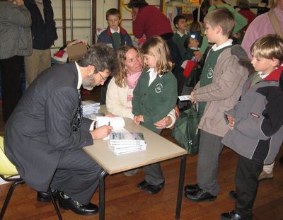 Image of Peter visiting Shalfleet Primary School, Newport, Isle of Wight