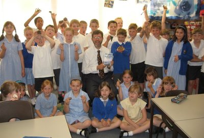 Image of Peter visiting Woodlands Junior School, Tonbridge, Kent